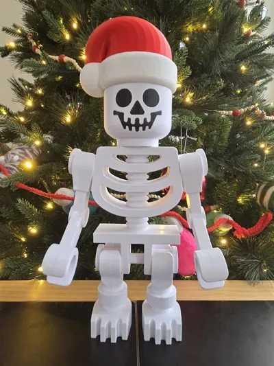 Santa Hat For Big Brick Skeleton - Free 3D Print Model - MakerWorld