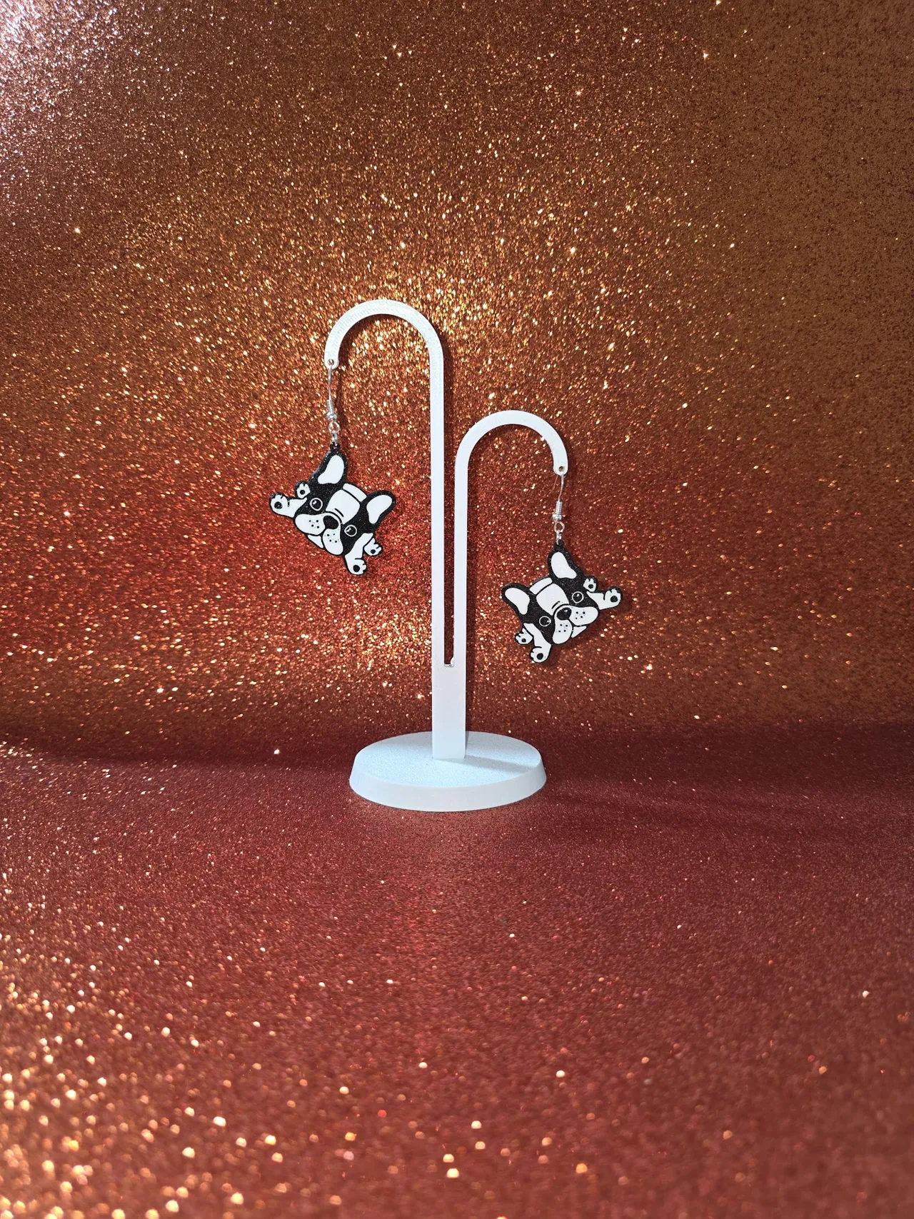 Cute dog earrings view 3