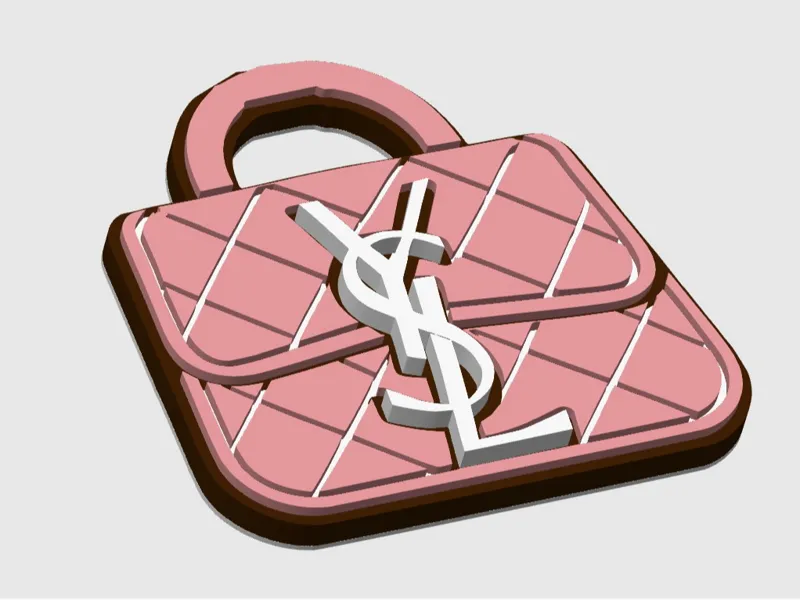 YSL Luxury Neapolitan Colors Keychain