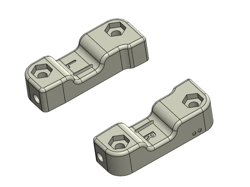 RC10 '89 Stealth Car, 2deg toe Rear Arm Mounts