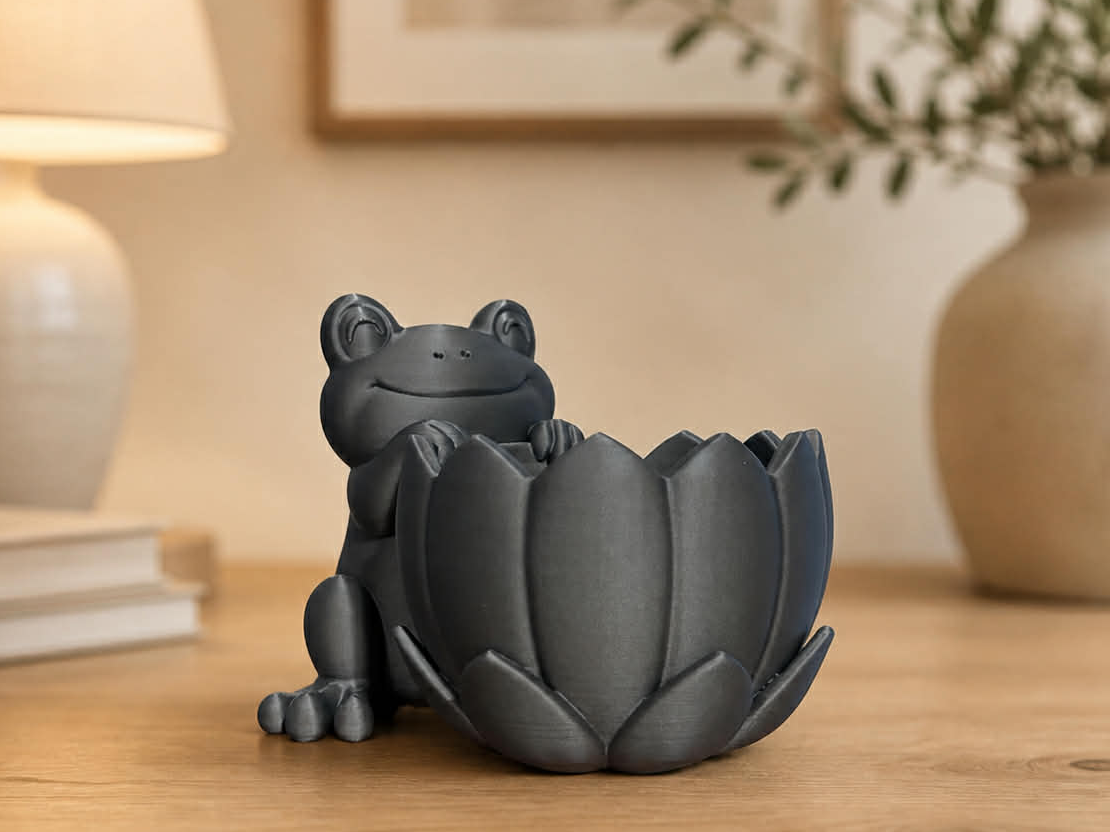 Frog Water Lily Planter