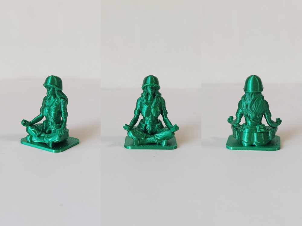 Miniatura 1 do modelo 3D 玩具兵 塑料兵 瑜伽兵人