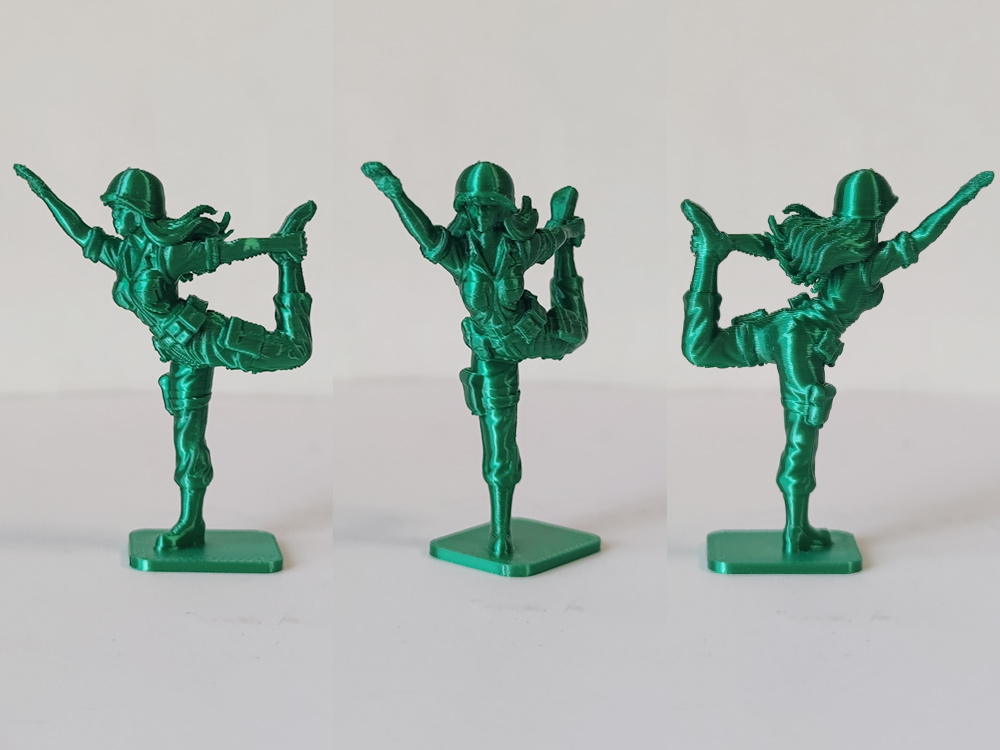 Miniatura 4 do modelo 3D 玩具兵 塑料兵 瑜伽兵人