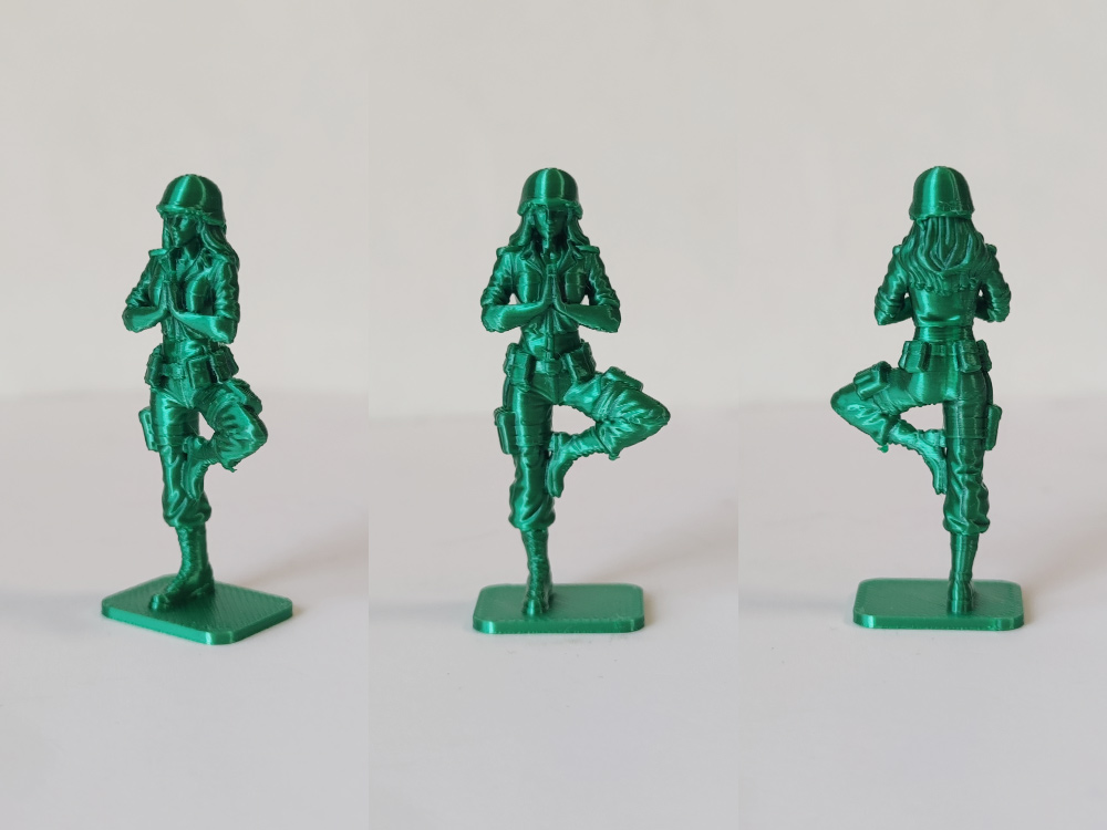 Miniatura 5 do modelo 3D 玩具兵 塑料兵 瑜伽兵人