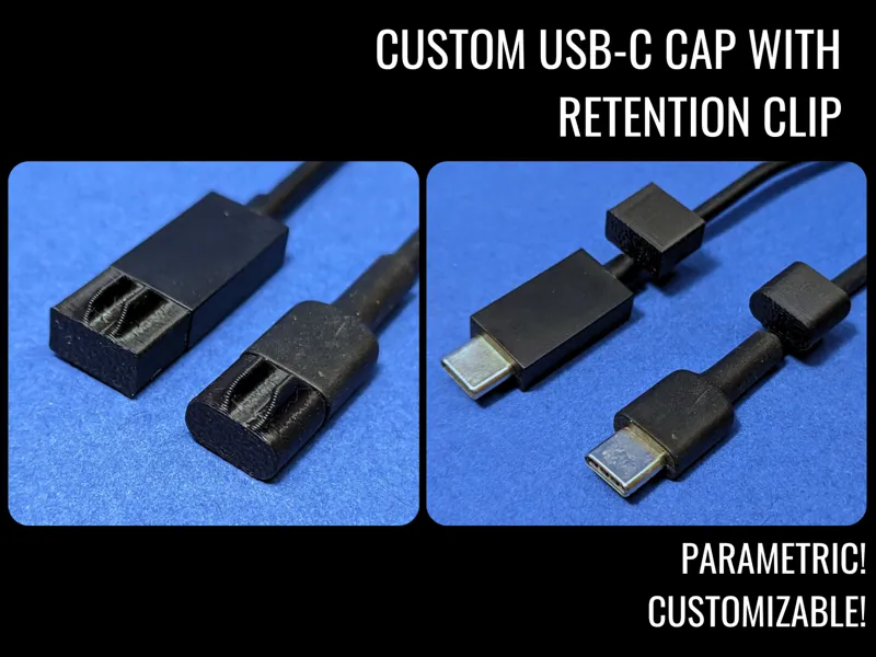 Custom USB-C Cap With Retention Clip
