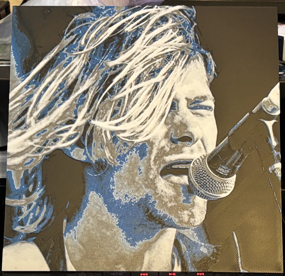 Kurt Cobain Hueforge by Sean Ryle MakerWorld: Download Free 3D Models