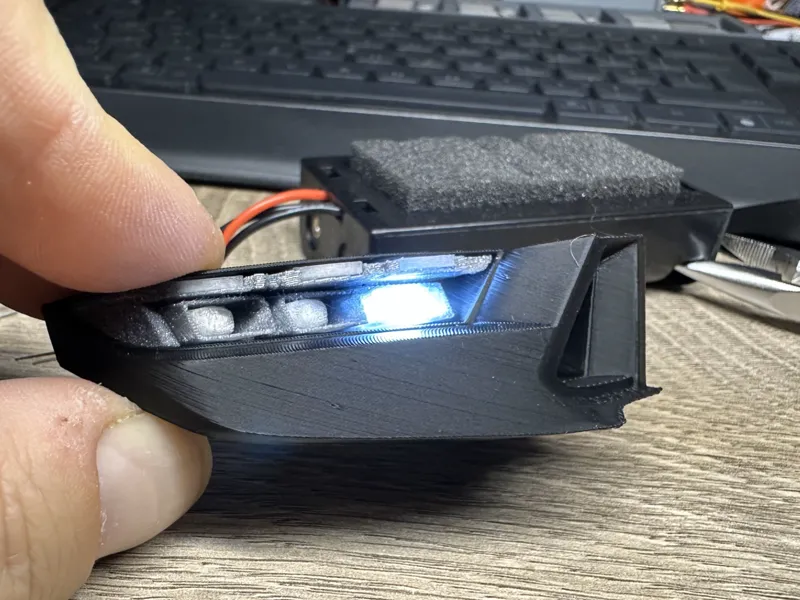Front LED lights 1/10 Mustang Dark Horse RC Car
