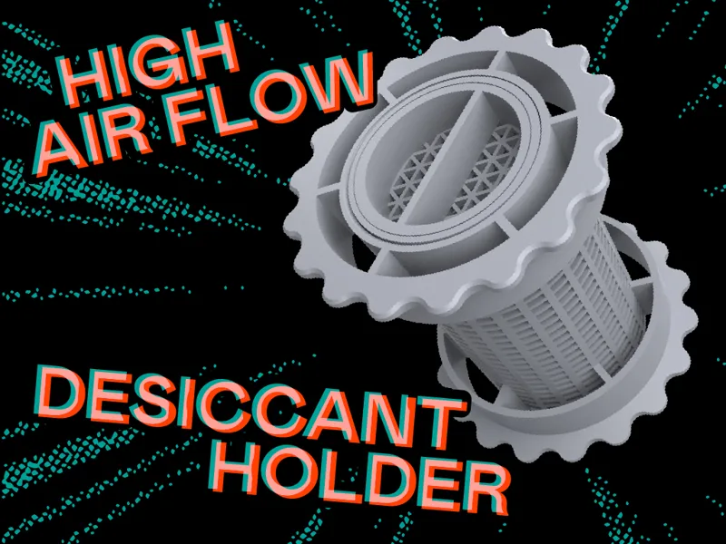 High Air Flow Desiccant Holder for Spools
