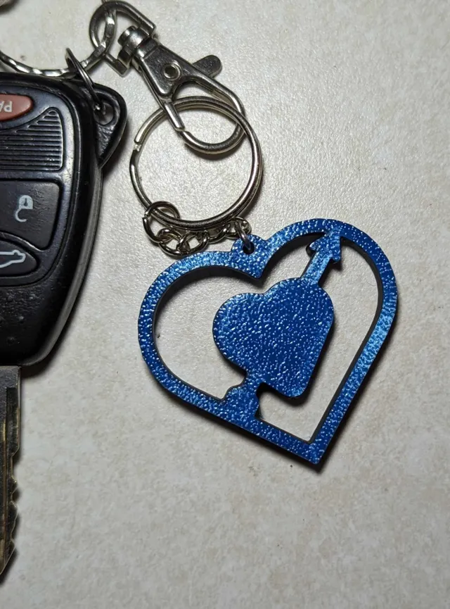 Heart & Arrow Earring or Keychain