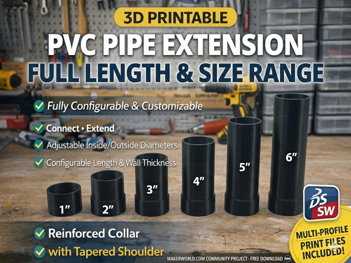 Universal PVC Pipe Extension – Custom Fit