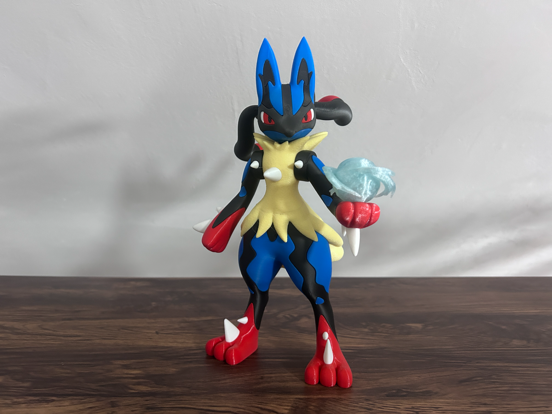 Miniatura 1 do modelo 3D 448-Mega Lucario-超级路卡利欧-宝可梦-分件组装