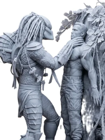 Figura decorativa: Predator vs Dutch Schaefer – Jungle Showdown 1987 — vista de referencia 2