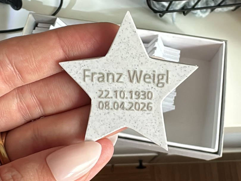 Memorial Star – Personalizable Remembrance Token