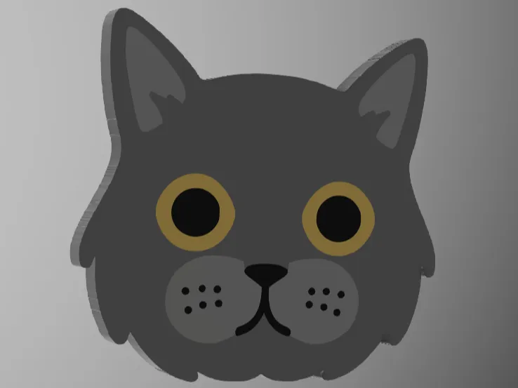 Cat Magnet for Fridge Door V2