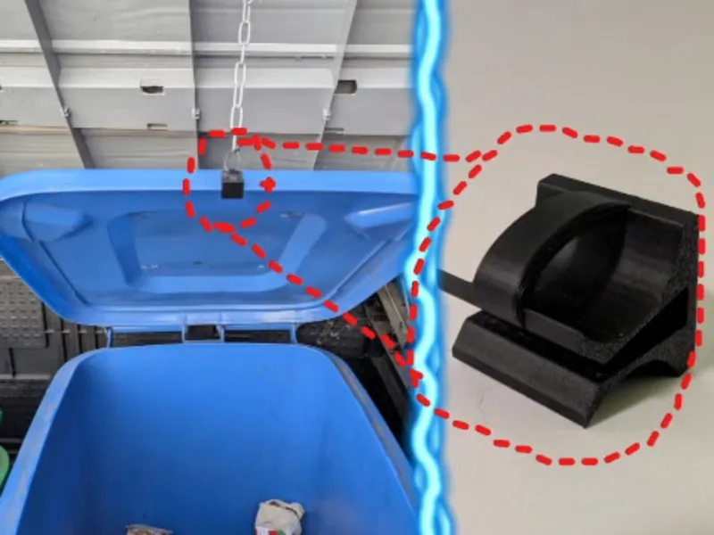 Mülltonnendeckel halter / bin lid holder