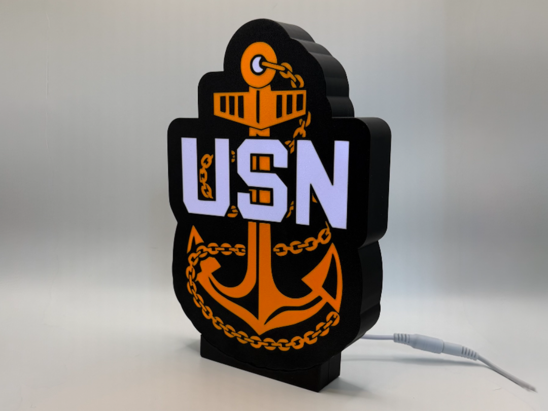 US Navy Chief Anchor Light Box
