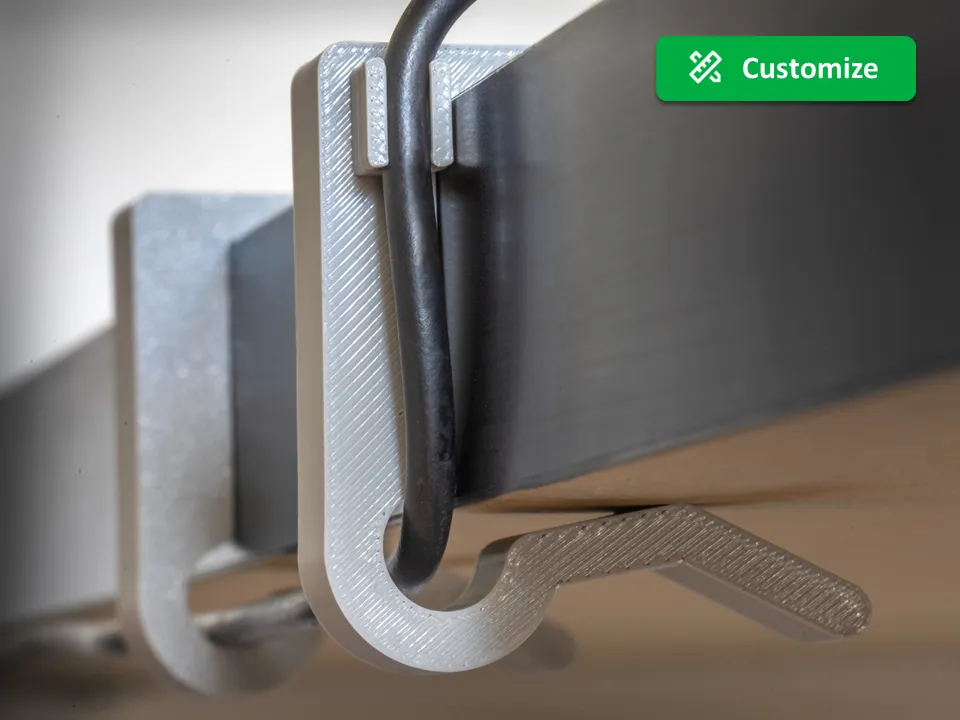 Table Cable Clipper Customizable Table Clip for Cables - Free 3D Print Model - MakerWorld