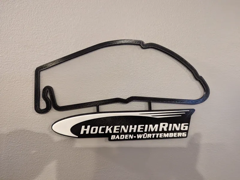 1987 Hockenheimring Track Map With Nameplate
