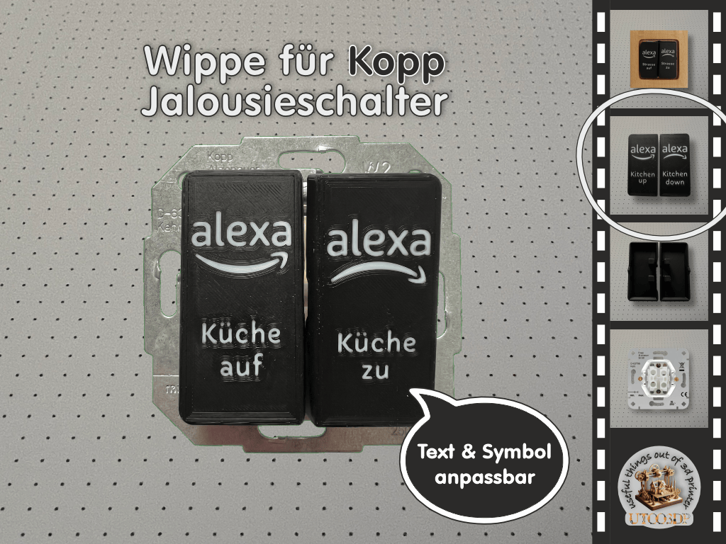 Anpassbare Wippen für Kopp Jalousieschalter