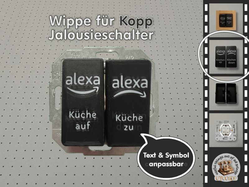 Anpassbare Wippen für Kopp Jalousieschalter