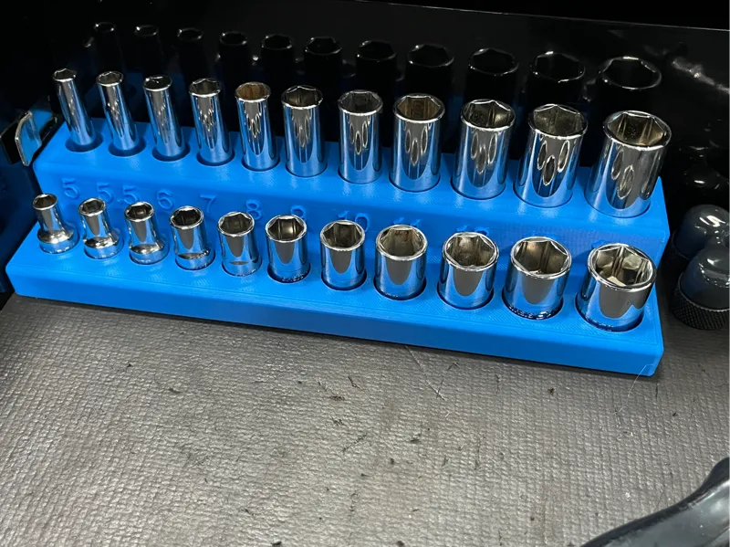 icon 1/4 drive socket tray metric