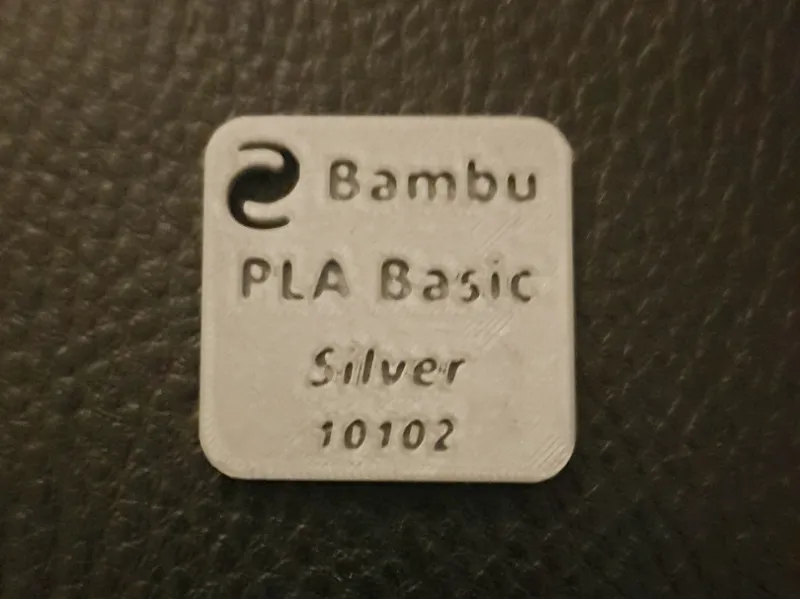 Échantillon filament Bambu PLA Basic Silver(10102)