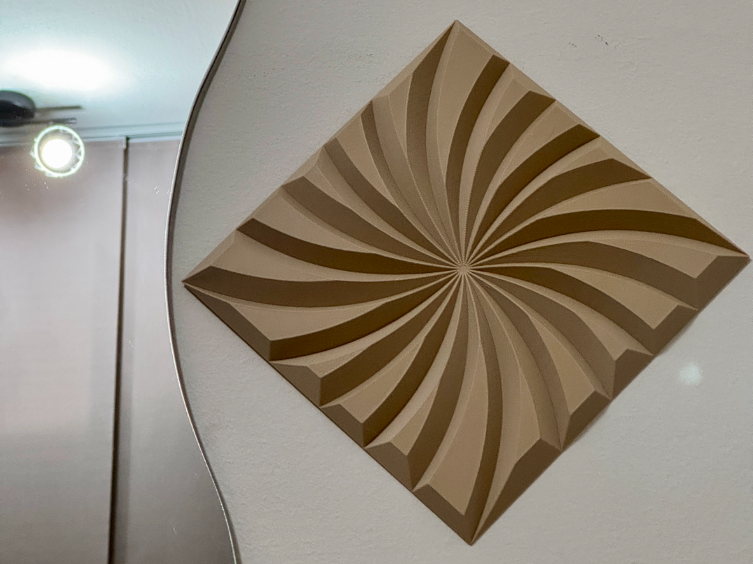 Spiral Flow – Wall Art Geometrico 180x180 mm
