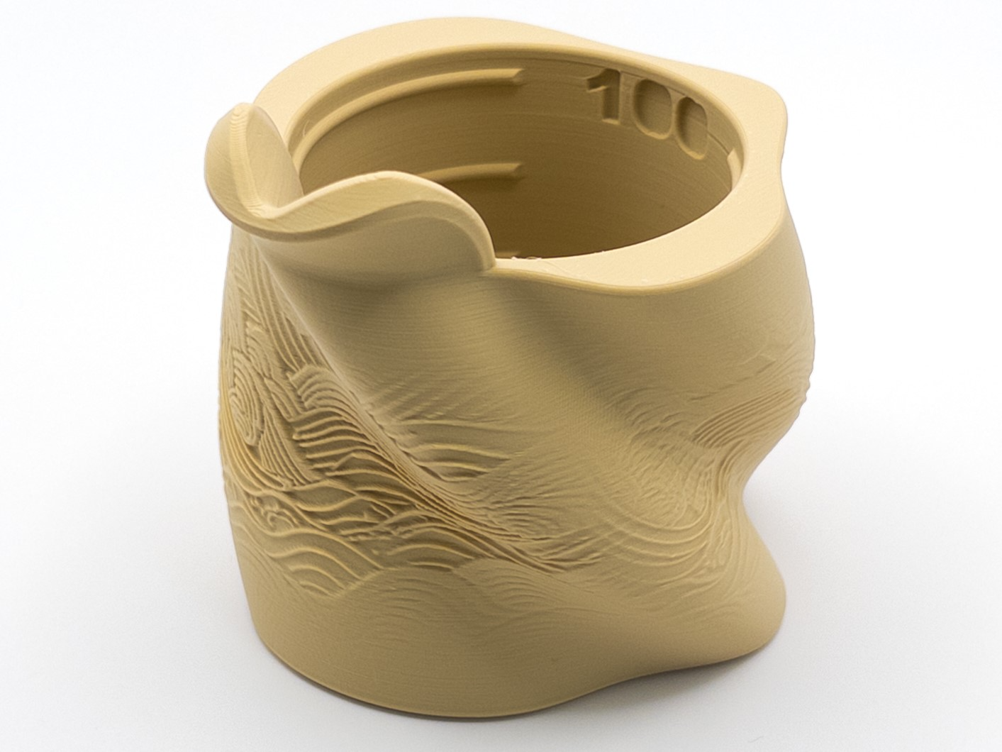 Wave Measuring Cup - 100 ml, Organic Wave Texture