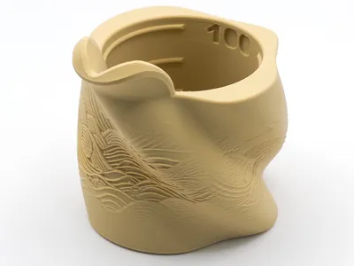 Wave Measuring Cup - 100 ml, Organic Wave Texture