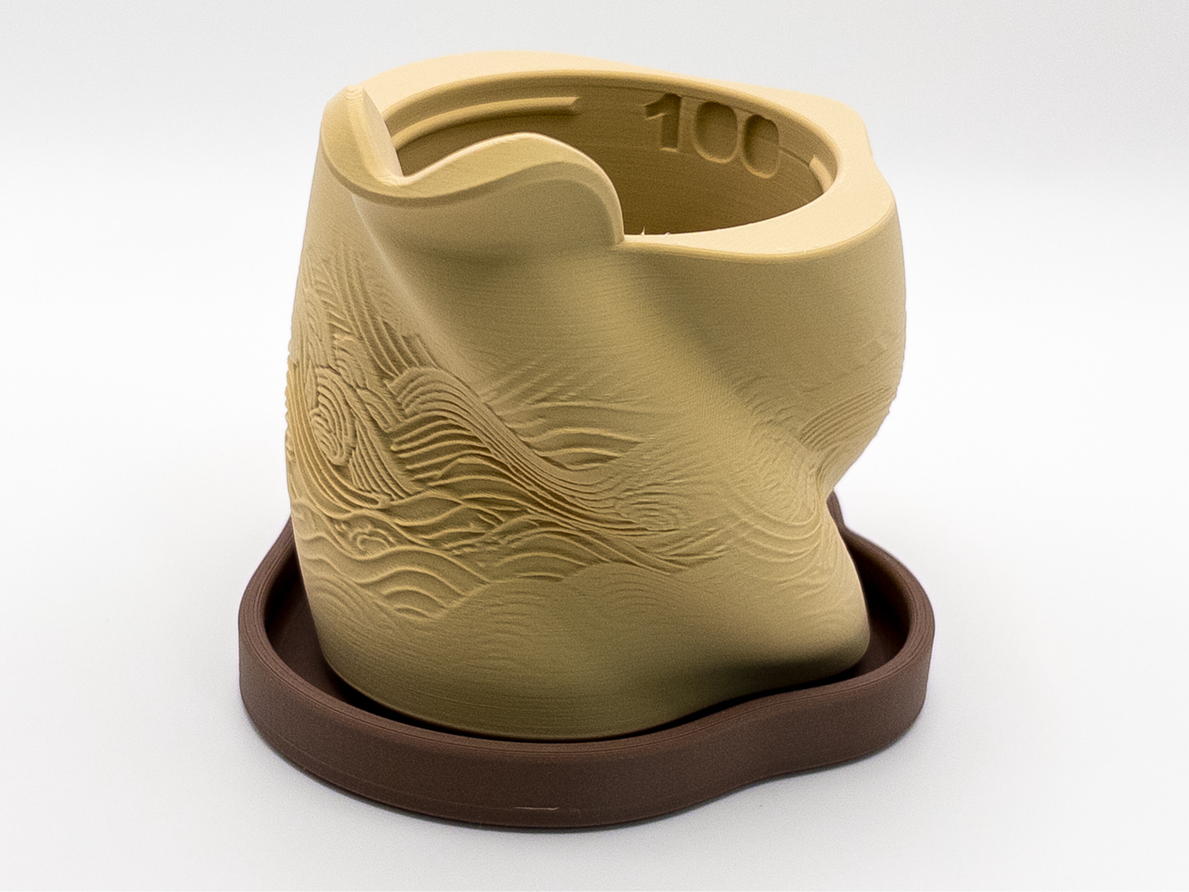 Wave Measuring Cup - 100 ml, Organic Wave Texture