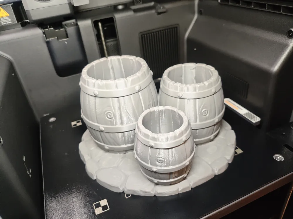 Wooden barrel flower pot - Free 3D Print Model - MakerWorld
