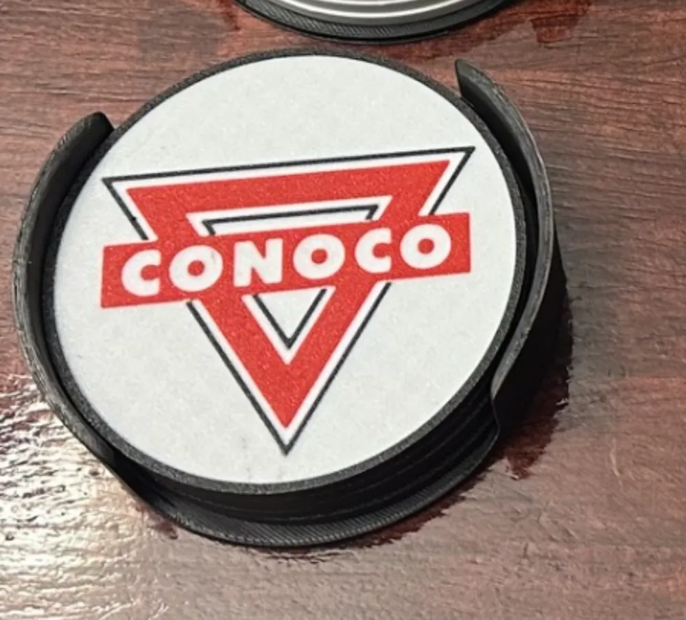 Conoco Gas Sign Coaster by rsnider2 - MakerWorld