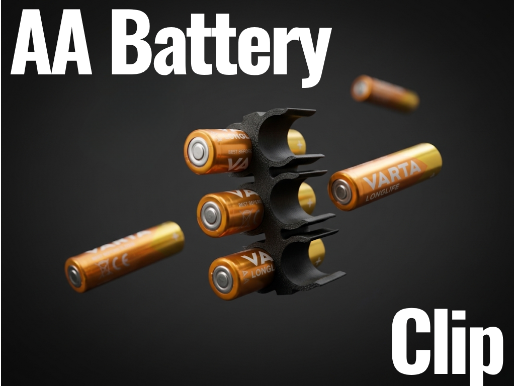 AA Battery Clip 3D model
