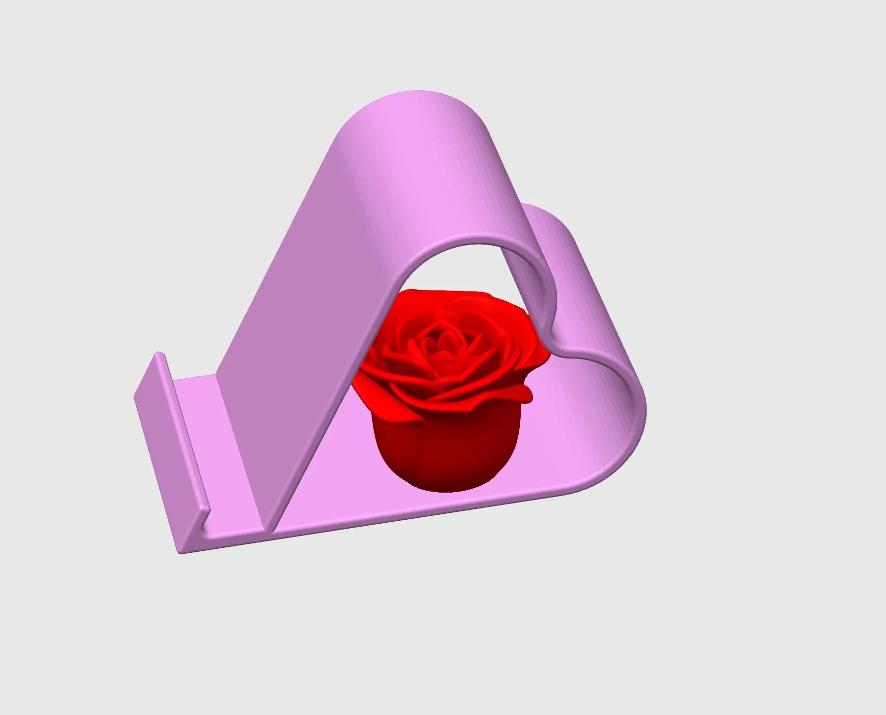 Miniatura 1 do modelo 3D 花心手机支架