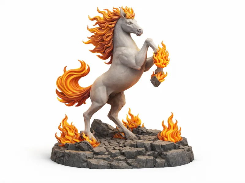 Majestic Fire Horse – Fantasy Figure 