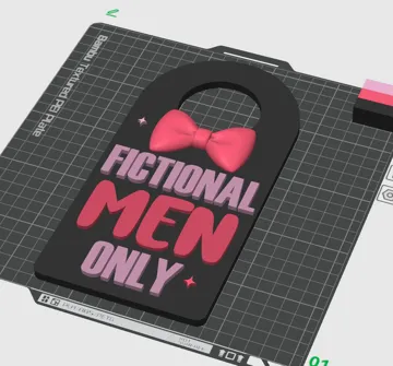 Letrero o emblema decorativo: Fictional Men Only Novelty Door Hanger Smut Reader — vista de referencia 3