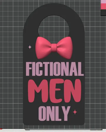 Letrero o emblema decorativo: Fictional Men Only Novelty Door Hanger Smut Reader — vista de referencia 4