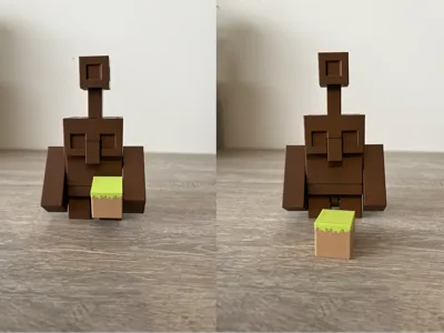 Copper Golem Minecraft-Inspired Articulated