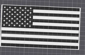 Ford Explorer ST Hitch Cover American Flag B&W