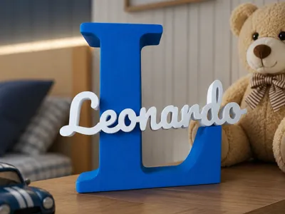 Leonardo sign - Custom letter