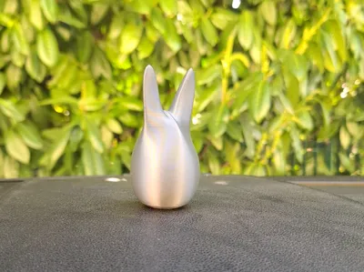 Surprise easter egg with bunny ears