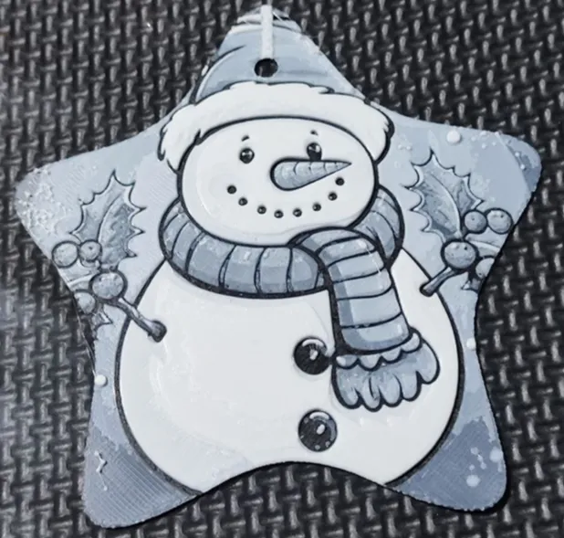 HueForge Star Christmas Ornament