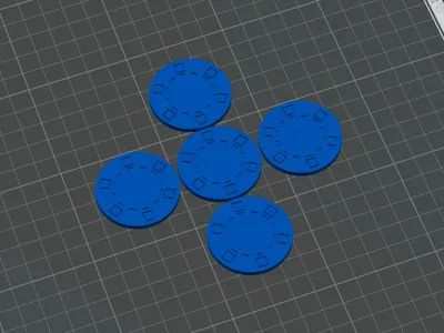 casino chip, standard size, single colour 