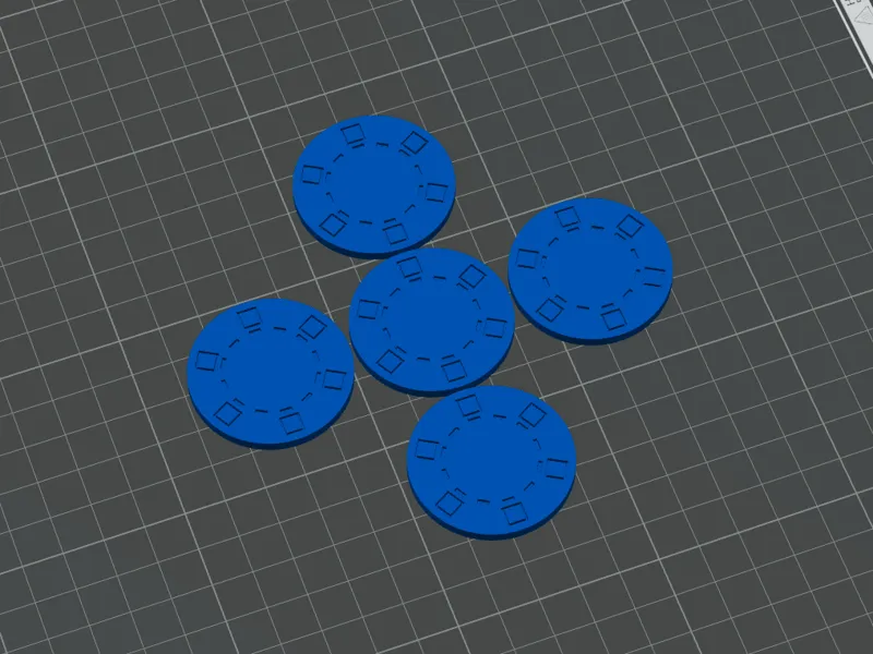 casino chip, standard size, single colour 