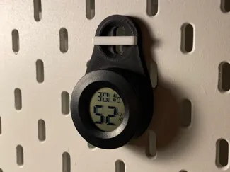 Hygrometer holder for Ikea Skadis