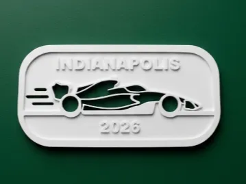 Indianapolis 2026 Racing Emblem - minimalist sign
