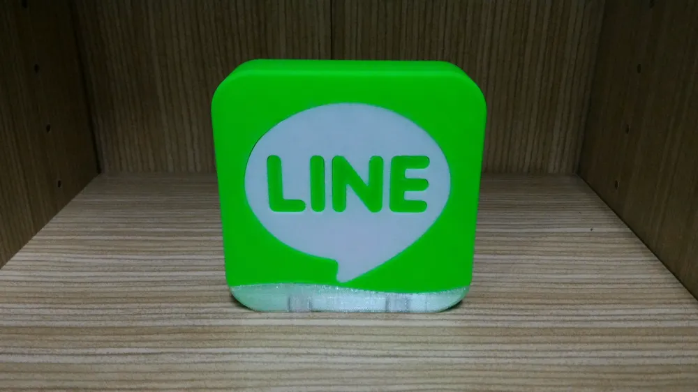 LINE LOGO (Freestanding, Customizable Colors, Ornament) by YUN-TANG ...