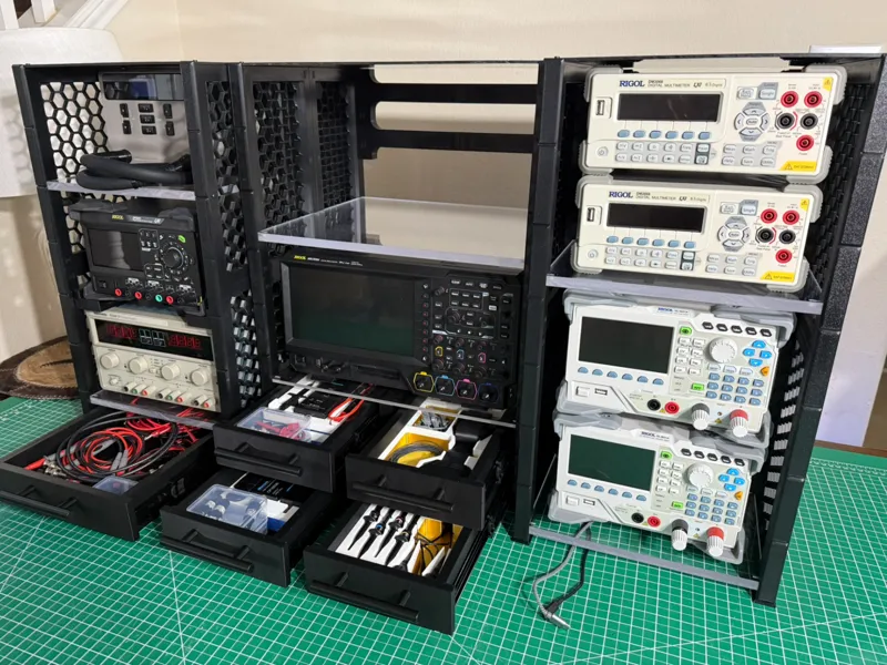 Electronics Shelf - MSO5354, DG5252 Pro, Probes