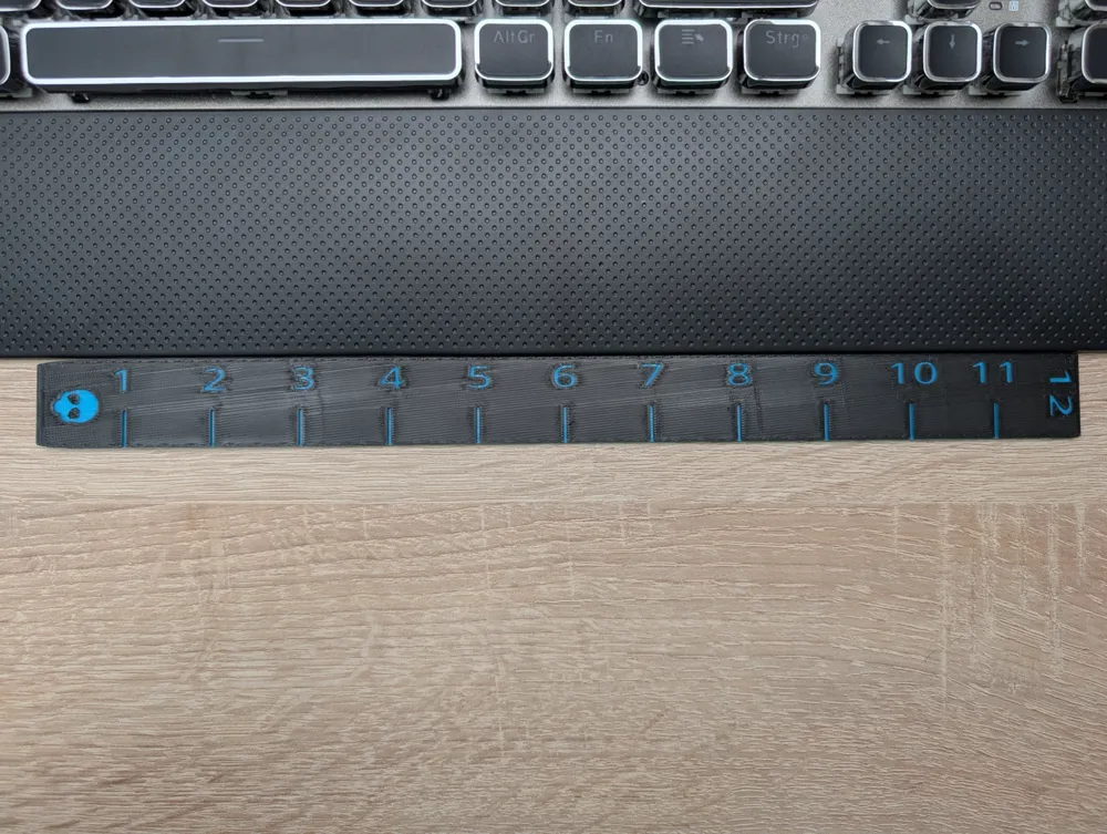 12-inch combat gauge, tabletop range ruler by NumberEleven - MakerWorld