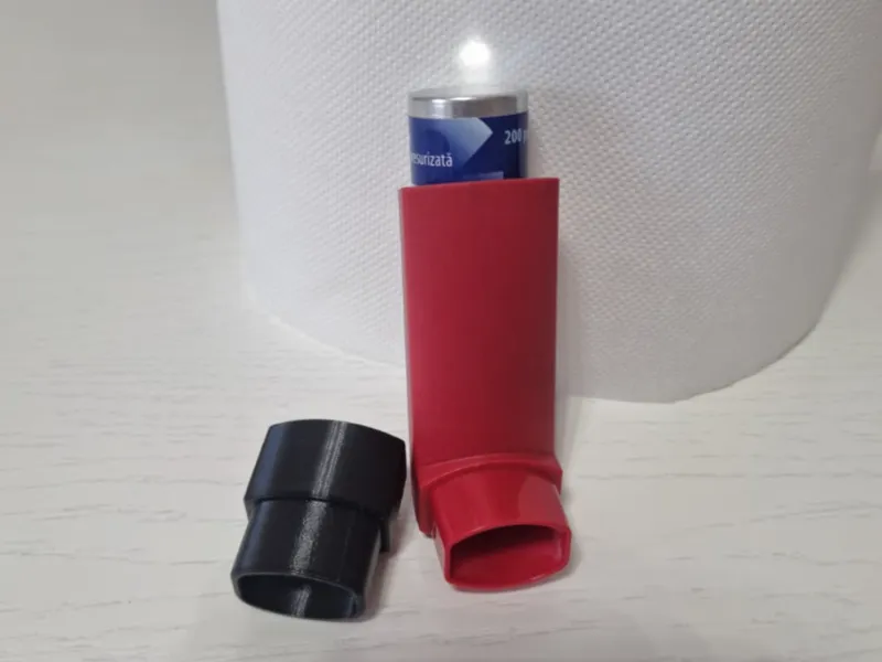 Disposable mouthpiece for pMDI asthma inhaler